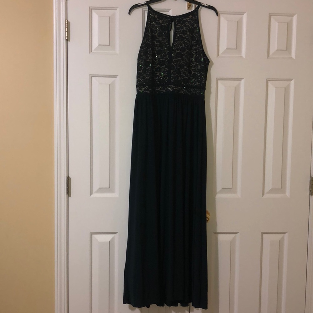 Evening/Cocktail Gown, Forrest Green